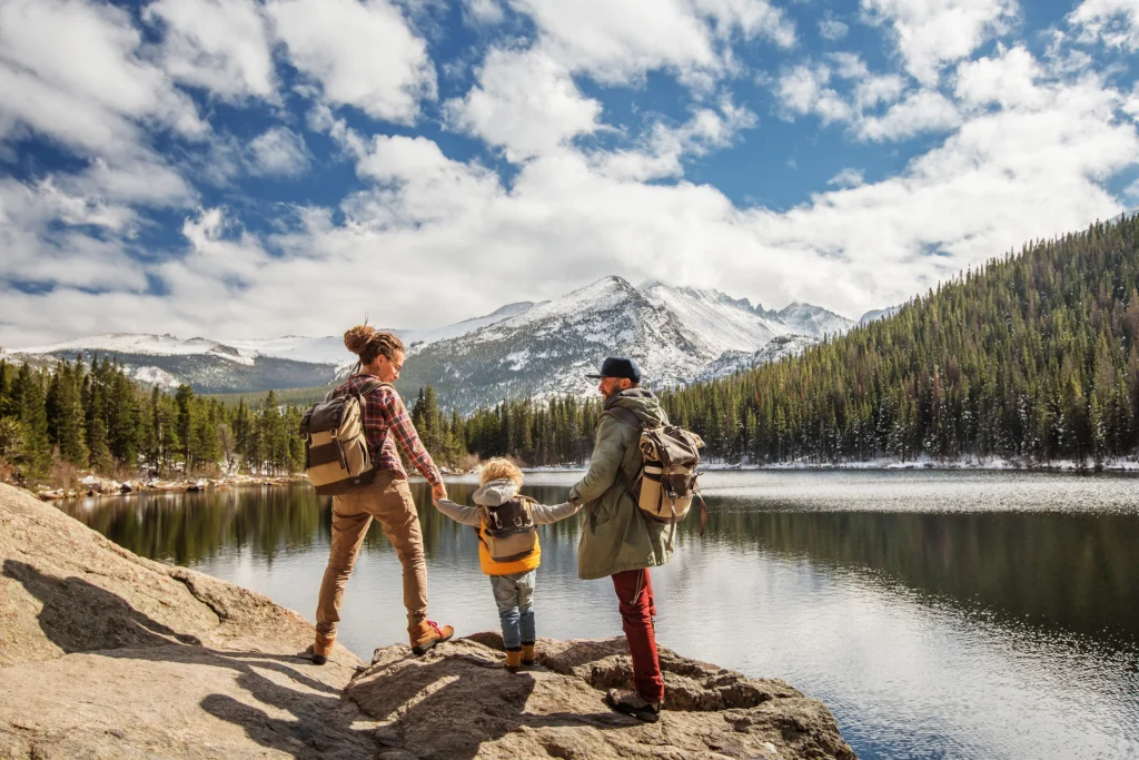 Kitsap County Family Law Attorney Services Family walking along a scenic lakefront in Washington.